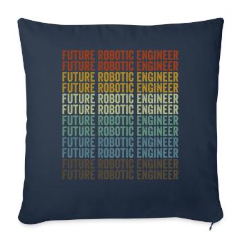 Zukünftiger Roboter-Ingenieur Roboter-Liebhaber Ro - Sofakissenbezug 45 x 45 cm - Navy - Vorne