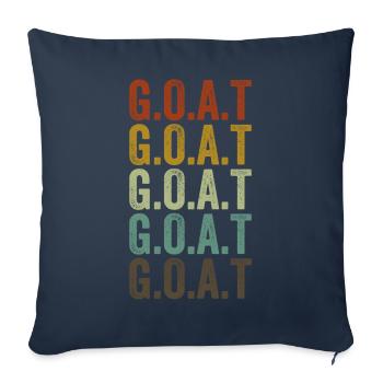 G.O.A.T Goat Greatest Of All Time - Sofa pillowcase 17,3'' x 17,3'' (45 x 45 cm) - navy - Front