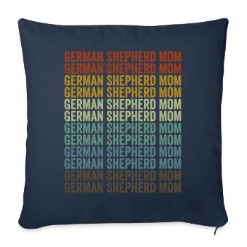 German Shepherd Mama German Shepherd M - Sofa pillowcase 17,3'' x 17,3'' (45 x 45 cm) - navy - Front