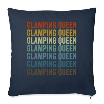 Glamping Queen Female Glamper Glamping Queen - Sofa pillowcase 17,3'' x 17,3'' (45 x 45 cm) - navy - Front