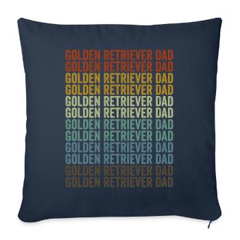 Golden Retriever Papa Golden Retriever Lover H - Sofa pillowcase 17,3'' x 17,3'' (45 x 45 cm) - navy - Front