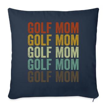 Golf Maman Golfeuse Mama - Housse de coussin décorative 45 x 45 cm - bleu marine - Devant