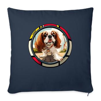 Dog saying Cavalier Spaniel for dog lovers - Sofa pillowcase 17,3'' x 17,3'' (45 x 45 cm) - navy - Front
