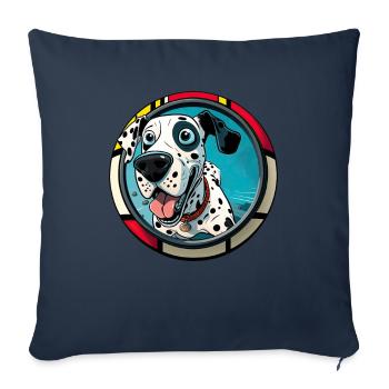 Hunde Spruch Dalmatiner Design für Hundeliebhaber - Sofakissenbezug 45 x 45 cm - Navy - Vorne