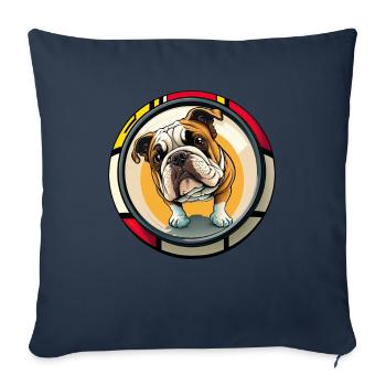 Bulldog dog saying Bulldog owner - Sofa pillowcase 17,3'' x 17,3'' (45 x 45 cm) - navy - Front