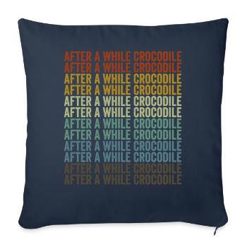 Après un certain temps, crocodile crocodile - Housse de coussin décorative 45 x 45 cm - bleu marine - Devant