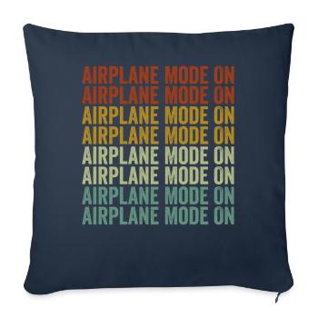 Mode avion sur l’aviation pilote d’avion - Housse de coussin décorative 45 x 45 cm - bleu marine - Devant