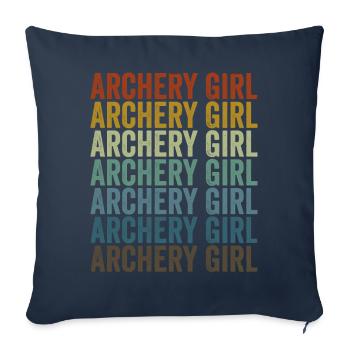 Archery Girls Archer Bow and Arrow - Sofa pillowcase 17,3'' x 17,3'' (45 x 45 cm) - navy - Front