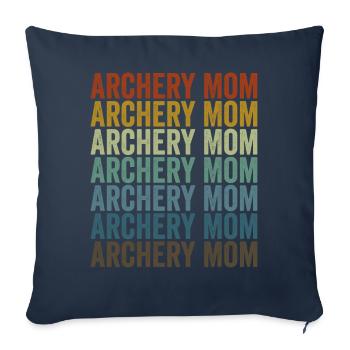 Archery Mom Archer Bow et Arrow Mom - Housse de coussin décorative 45 x 45 cm - bleu marine - Devant