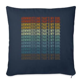 Arm wrestling That's My Girl Wrestler Wrestling - Sofa pillowcase 17,3'' x 17,3'' (45 x 45 cm) - navy - Front