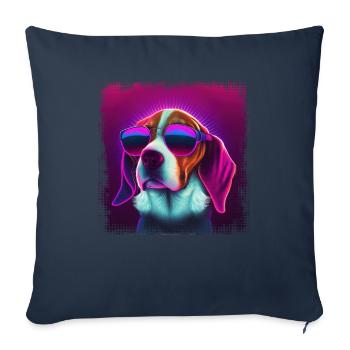 Dog Saying Beagle Design pour les amoureux des chiens - Housse de coussin décorative 45 x 45 cm - bleu marine - Devant