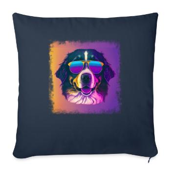 Dogs Bernese Mountain Dog Dog Lovers - Sofa pillowcase 17,3'' x 17,3'' (45 x 45 cm) - navy - Front