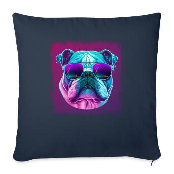 Bulldog dog saying Bulldog owner - Sofa pillowcase 17,3'' x 17,3'' (45 x 45 cm) - navy - Front