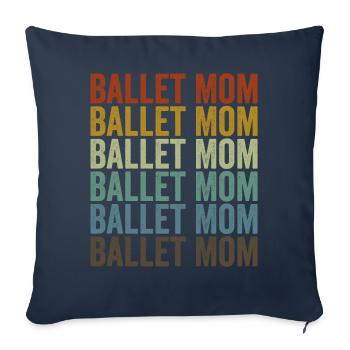Ballet Mama Ballerina Ballet Dancer Mama - Sofa pillowcase 17,3'' x 17,3'' (45 x 45 cm) - navy - Front