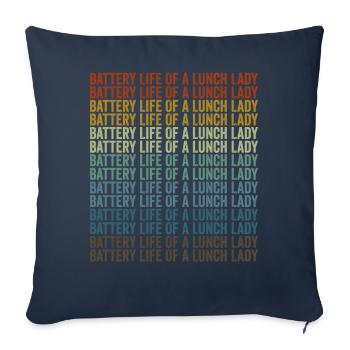 Durée de vie de la batterie d’un Lunch Lady Lunch La - Housse de coussin décorative 45 x 45 cm - bleu marine - Devant