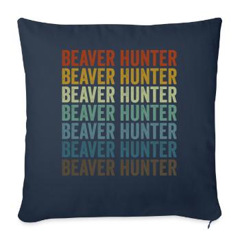 Chasseurs de castors Chasseurs de castors Chasseurs de castors - Housse de coussin décorative 45 x 45 cm - bleu marine - Devant