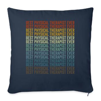 Meilleur physiothérapeute de tous les temps Physiotherape - Housse de coussin décorative 45 x 45 cm - bleu marine - Devant