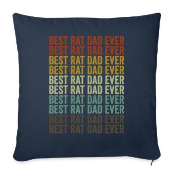 Best Rat Dad Ever Rat Pet Owner - Sofa pillowcase 17,3'' x 17,3'' (45 x 45 cm) - navy - Front