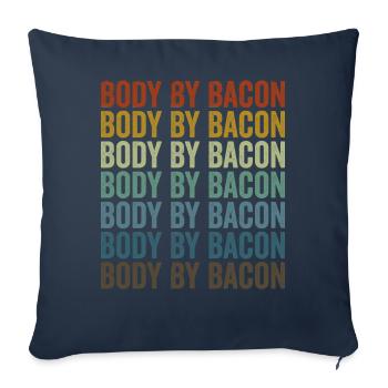 Body of Bacon Bacon Lover - Sofa pillowcase 17,3'' x 17,3'' (45 x 45 cm) - navy - Front