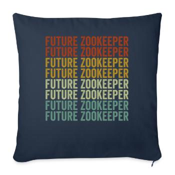 Future Zookeeper Zookeeper Safari Trip Zookeeper - Sofa pillowcase 17,3'' x 17,3'' (45 x 45 cm) - navy - Front