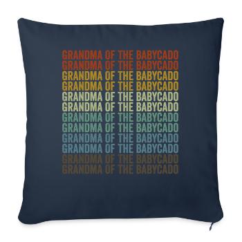 Grand-mère du Babycado Grand-mère avocat - Housse de coussin décorative 45 x 45 cm - bleu marine - Devant