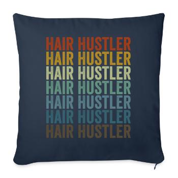 Hair Hustler Barber Barber Hairstylist - Sofa pillowcase 17,3'' x 17,3'' (45 x 45 cm) - navy - Front