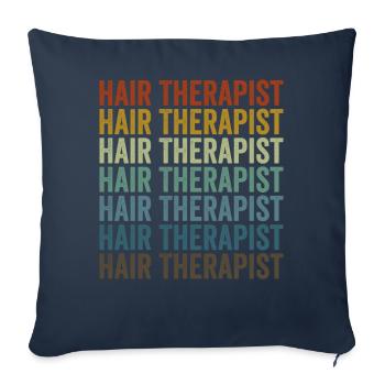 Coiffeur Coiffeur Coiffeur Coiffeur - Housse de coussin décorative 45 x 45 cm - bleu marine - Devant