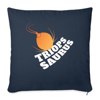 Triops saurus Écrevisses préhistoriques - Housse de coussin décorative 45 x 45 cm - bleu marine - Devant