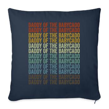 Papa du Babycado Avocado Papa - Housse de coussin décorative 45 x 45 cm - bleu marine - Devant