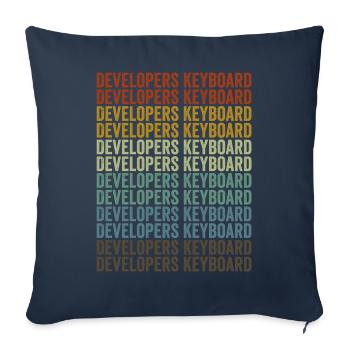 Developer Keyboard Web Developer Coder - Sofa pillowcase 17,3'' x 17,3'' (45 x 45 cm) - navy - Front