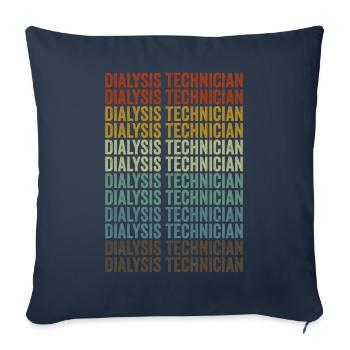 Technicien en dialyse Technicien en dialyse - Housse de coussin décorative 45 x 45 cm - bleu marine - Devant