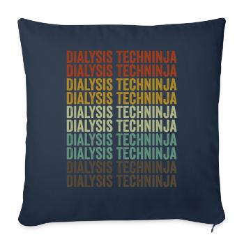 Technicien en dialyse Ninja Technicien en dialyse Ninja - Housse de coussin décorative 45 x 45 cm - bleu marine - Devant