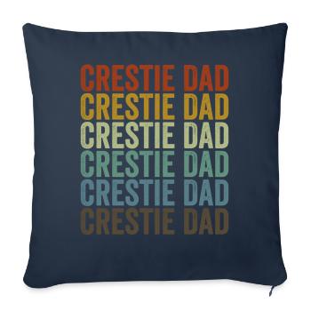 Crestie Dad Gecko à crête Crestie Crestie Dad - Housse de coussin décorative 45 x 45 cm - bleu marine - Devant