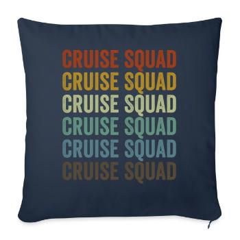 Cruise Squad Cruise Holiday Cruise Kreu - Sofa pillowcase 17,3'' x 17,3'' (45 x 45 cm) - navy - Front