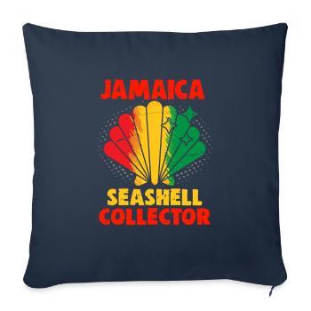 Vacances à la plage en Jamaïque au bord de la mer Design beach motif - Housse de coussin décorative 45 x 45 cm - bleu marine - Devant
