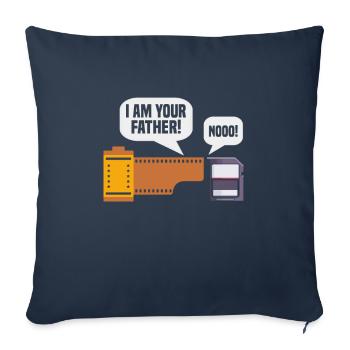 Photographie Je suis ton père! Non! Photographe - Housse de coussin décorative 45 x 45 cm - bleu marine - Devant