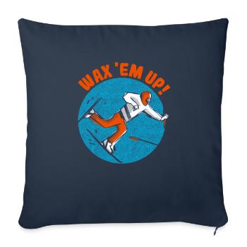 Skifahrer Wax'em up! Ski - Sofakissenbezug 45 x 45 cm - Navy - Vorne