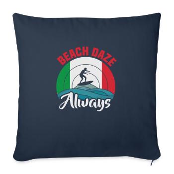 Italy beach holiday by the sea Design beach motif - Sofa pillowcase 17,3'' x 17,3'' (45 x 45 cm) - navy - Front
