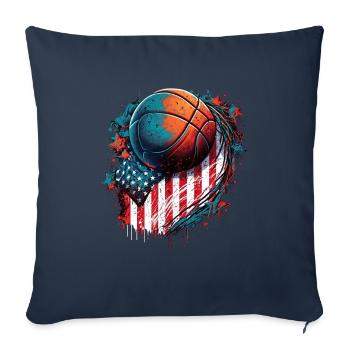 American Patriotic USA Design - Sofa pillowcase 17,3'' x 17,3'' (45 x 45 cm) - navy - Front