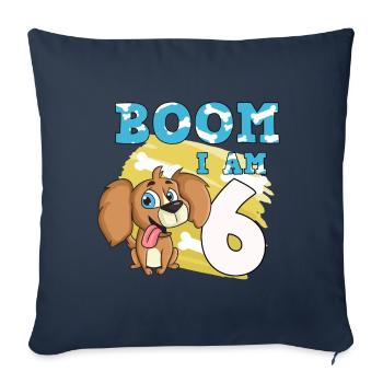 6th birthday dog - Sofa pillowcase 17,3'' x 17,3'' (45 x 45 cm) - navy - Front