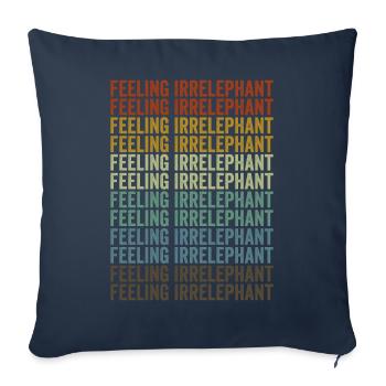 Gefühlsirrelephant Lustiger Elefant - Housse de coussin décorative 45 x 45 cm - bleu marine - Devant