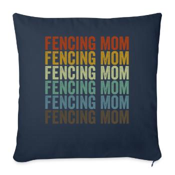 Fencing Mama Fencing Foil Sabre Mama Fencer - Sofa pillowcase 17,3'' x 17,3'' (45 x 45 cm) - navy - Front