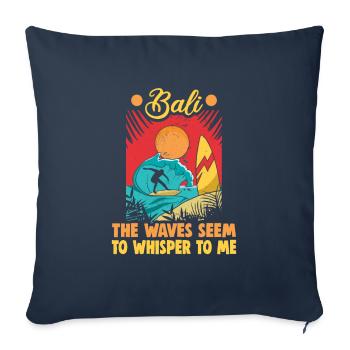 Bali Indonesia beach holiday by the sea - Sofa pillowcase 17,3'' x 17,3'' (45 x 45 cm) - navy - Front