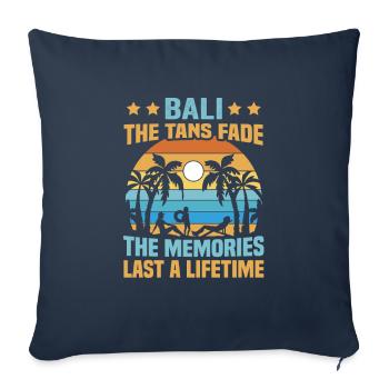 Bali Indonesia beach holiday by the sea - Sofa pillowcase 17,3'' x 17,3'' (45 x 45 cm) - navy - Front
