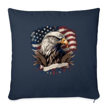 American Patriotic USA Design - Sofa pillowcase 17,3'' x 17,3'' (45 x 45 cm) - navy - Front