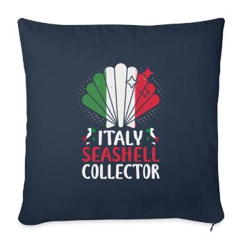 Italy beach holiday by the sea Design beach motif - Sofa pillowcase 17,3'' x 17,3'' (45 x 45 cm) - navy - Front