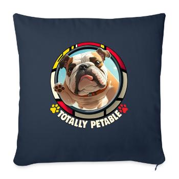 Bulldog dog saying Bulldog owner - Sofa pillowcase 17,3'' x 17,3'' (45 x 45 cm) - navy - Front