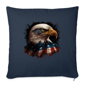 American Patriotic USA Design - Sofa pillowcase 17,3'' x 17,3'' (45 x 45 cm) - navy - Front