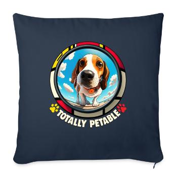 Dog Saying Beagle Design pour les amoureux des chiens - Housse de coussin décorative 45 x 45 cm - bleu marine - Devant