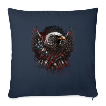 American Patriotic USA Design - Sofa pillowcase 17,3'' x 17,3'' (45 x 45 cm) - navy - Front